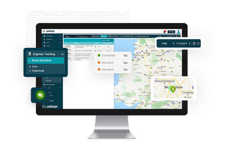 Route planning software for chimney sweeps