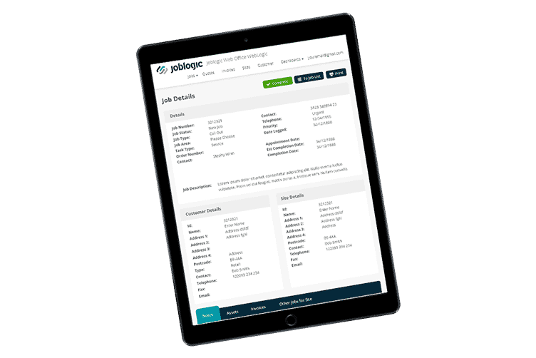 Quote and invoice library for customer to view