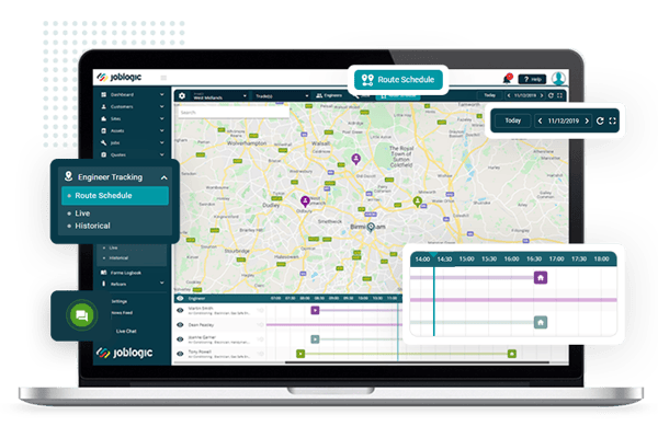 Manage Jobs with Our Live GPS Tracker using Job Scheduling software and job dispatching software – section image