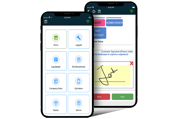 Joblogic mobile app with customer signatures