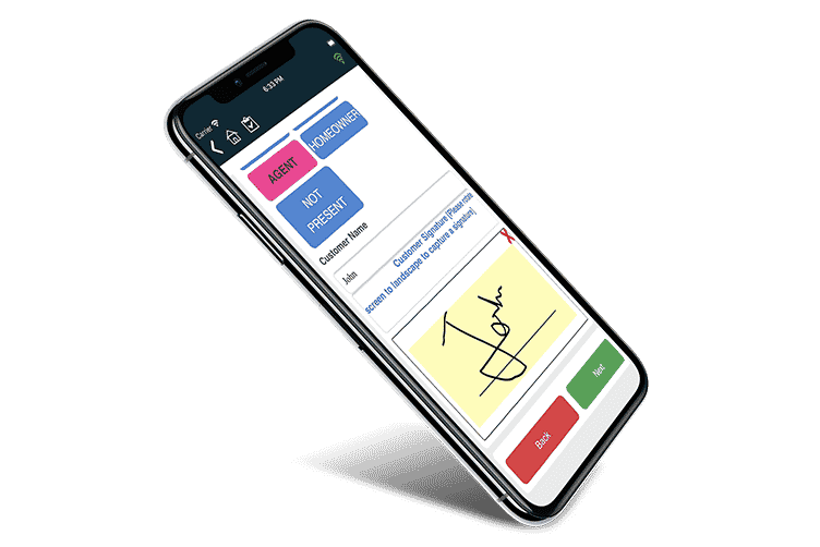 Ensure industry compliance with on site signature capture